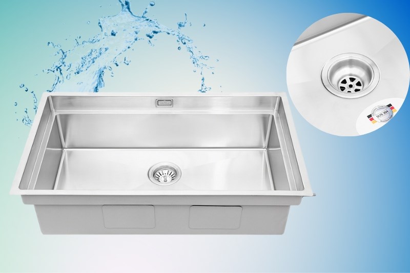 Chậu rửa ch&eacute;n 1 ngăn inox Hafele HS21-SSN1S90 (567.94.020)