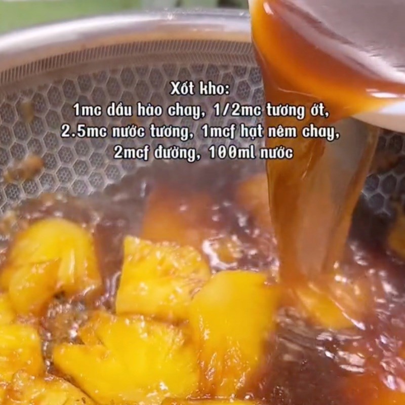 Bước 2 Làm nước xốt kho Nấm đông cô kho thơm (Công thức được chia sẻ bởi Tiktok Bếp chay XANH)