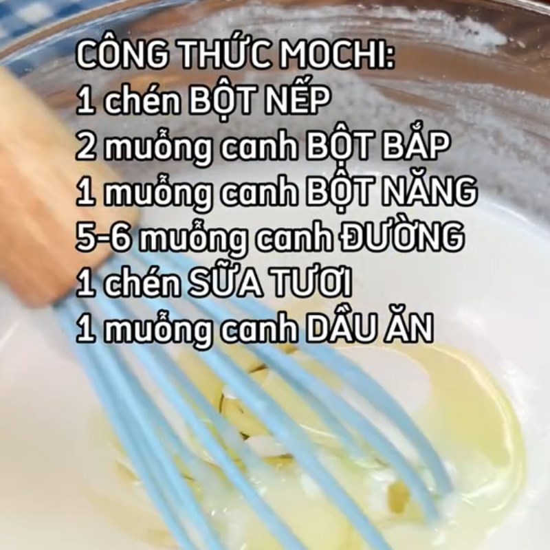 Bước 2 Làm phần nhân mochi Bánh quy mochi (Công thức được chia sẻ từ Tiktok Vào bếp cùng Điện máy XANH)