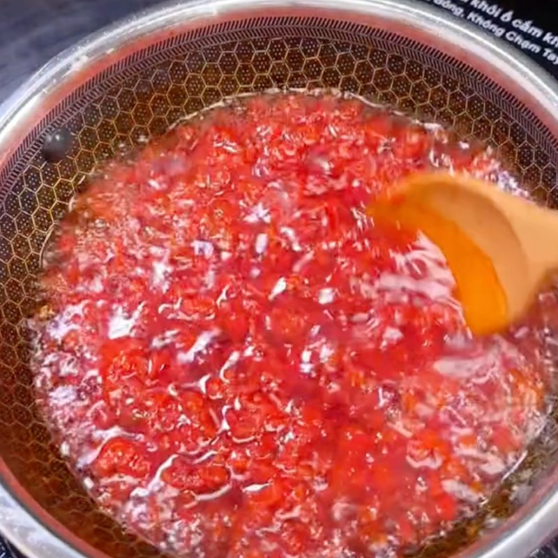 Bước 2 Làm Sa tế chay Bún nấm sa tế chay