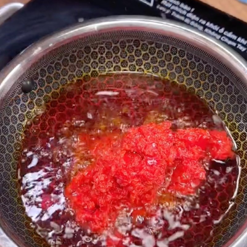 Bước 2 Làm Sa tế chay Bún nấm sa tế chay