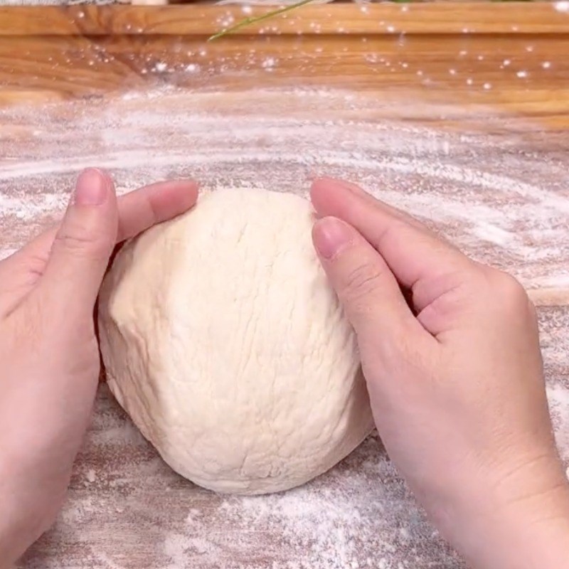 Bước 4 Tạo hình bánh Bánh pizza nấm mỡ chay