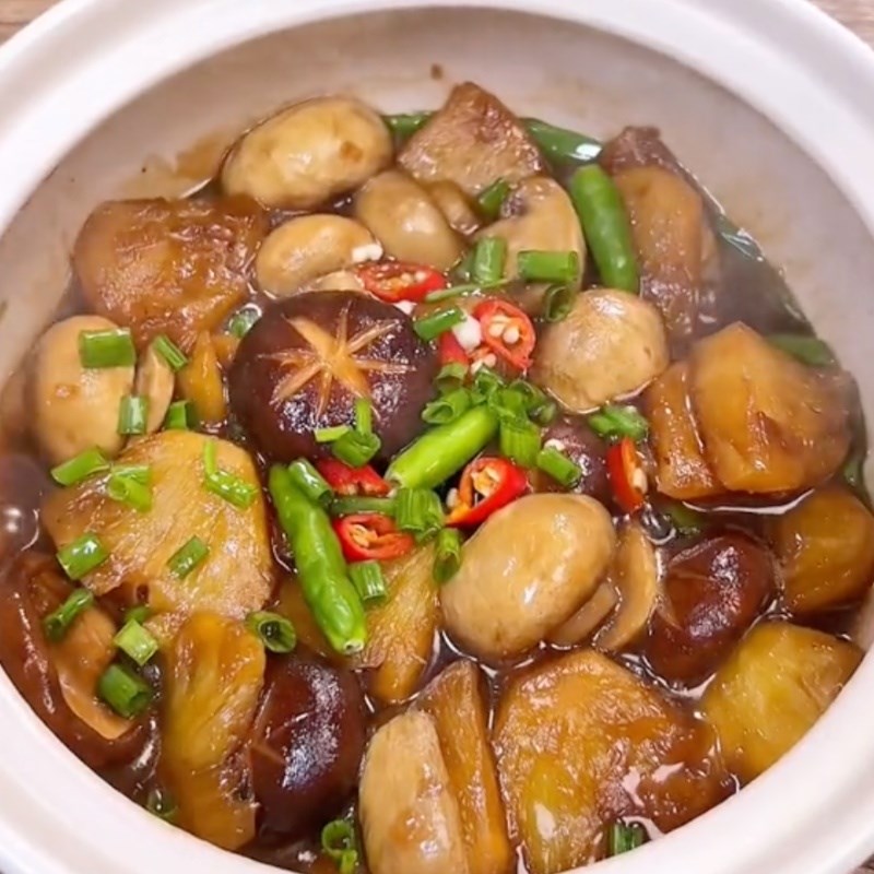 Bước 5 Thành phẩm Nấm đông cô kho thơm (Công thức được chia sẻ bởi Tiktok Bếp chay XANH)