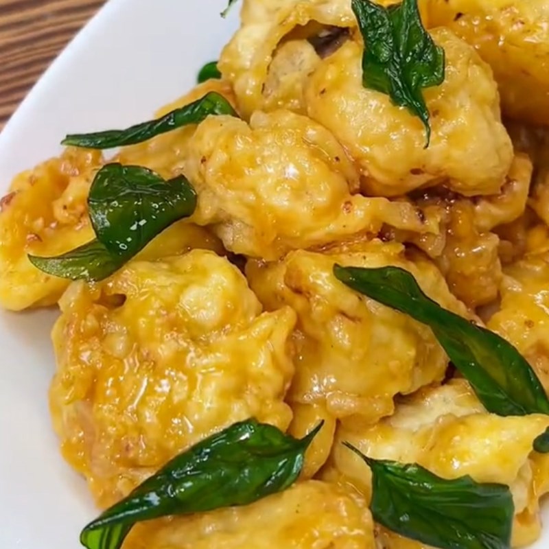 Bước 4 Thành phẩm Nấm chiên giòn sốt trứng muối (Công thức được chia sẻ từ Tiktok Vào bếp cùng Điện máy XANH)