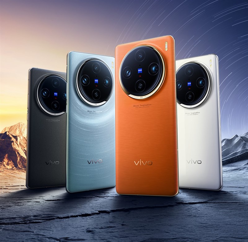 Vivo X100 Series có màu Trắng, Cam, Xanh và Đen Vivo X100 Series có màu Trắng, Cam, Xanh và Đen