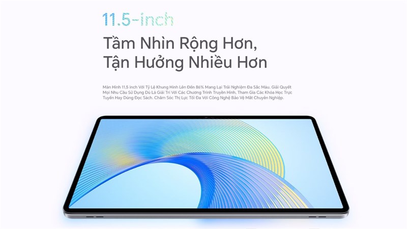Honor Pad X9 có màn hình lớn, độ phân giải cao và tần số quét lên đến 120 Hz