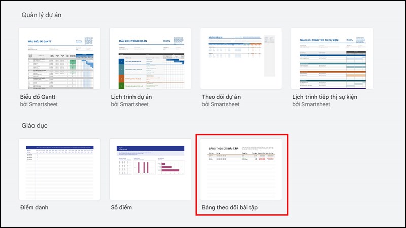 Cách tạo bảng theo dõi bài tập bằng Google Sheets