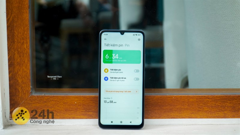 Redmi 13C vừa có pin 5.000 mAh, vừa có các chế độ tiết kiệm pin