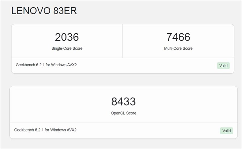 Điểm Geekbench 6 của Lenovo Ideapad Slim 3 15IAH8 Điểm Geekbench 6 của Lenovo Ideapad Slim 3 15IAH8