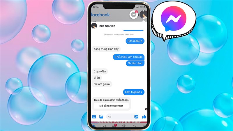 Cách bật bong bóng chat trên iPhone