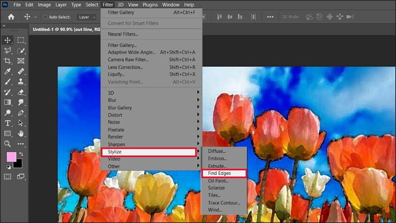 Cách làm tranh màu nước bằng Photoshop từ ảnh thật