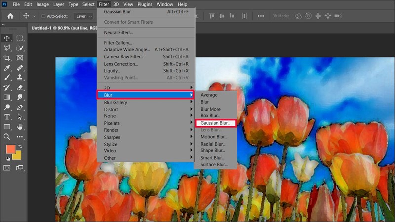 Cách làm tranh màu nước bằng Photoshop từ ảnh thật