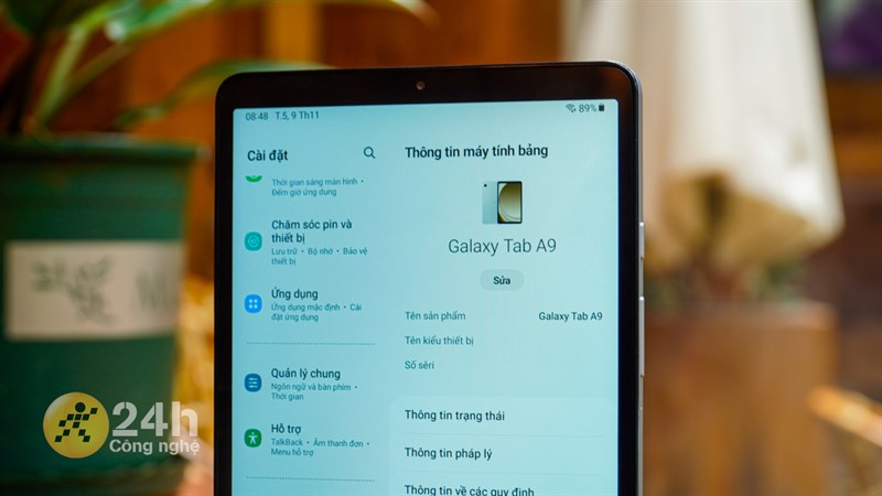 Galaxy Tab A9 còn được trang bị bộ cấu hình tốt