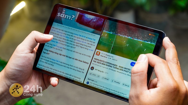 Galaxy Tab A9 cho cảm giác sử dụng mượt mà.