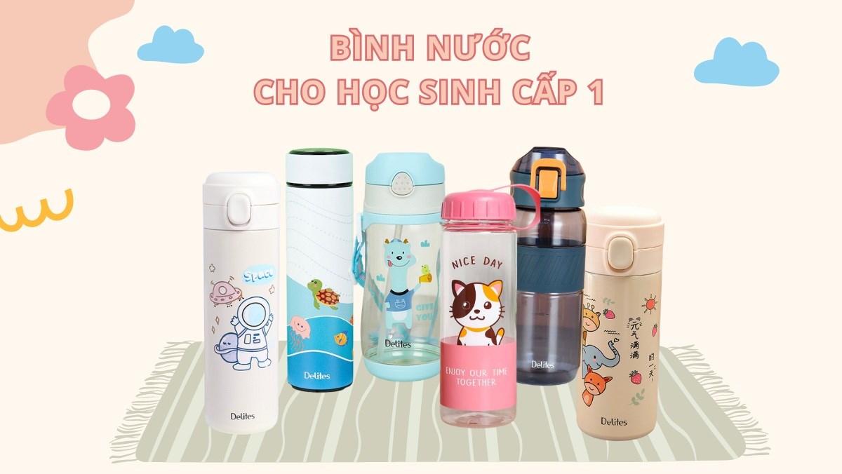 Gợi ý các mẫu bình nước cho học sinh cấp 1