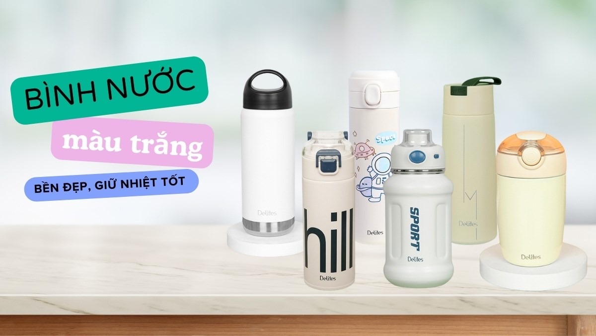 Top bình nước màu trắng