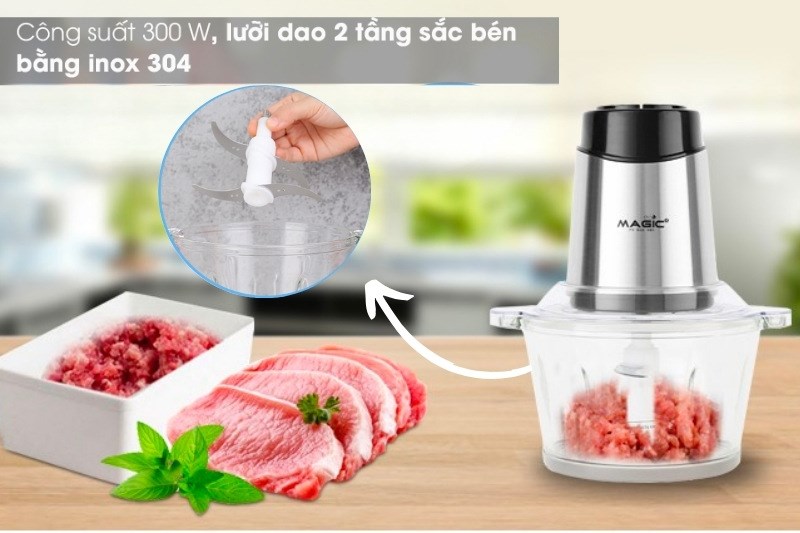 Máy xay thịt Hàn Quốc trang bị 2 tầng lưỡi dao