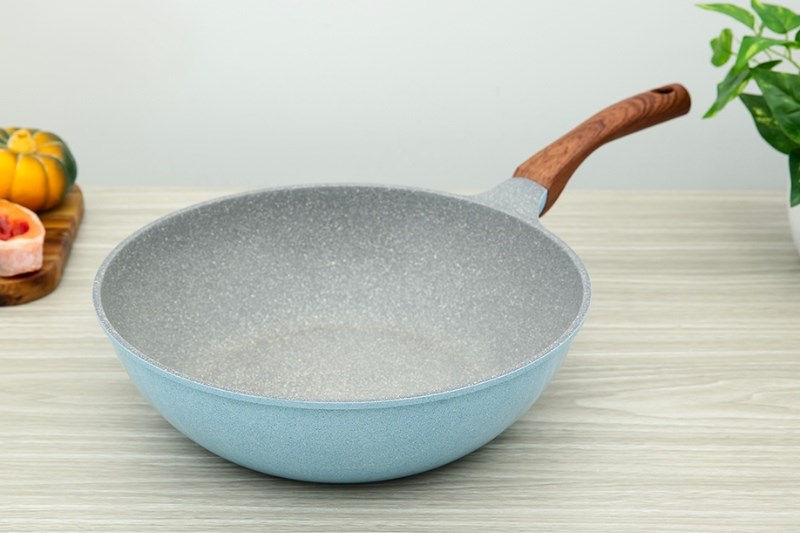 Chảo nh&ocirc;m s&acirc;u chống d&iacute;nh v&acirc;n đ&aacute; đ&aacute;y từ 30 cm Green Cook GCP22-30IH