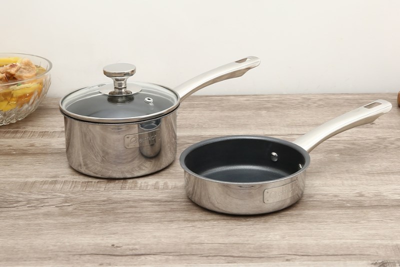 Bộ chảo qu&aacute;nh inox 3 đ&aacute;y 14 cm Elmich Trimax Baby EL-3794