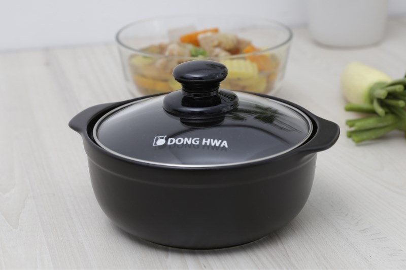 Nồi đất nắp k&iacute;nh 16 cm Dong hwa Tucbeghi G702