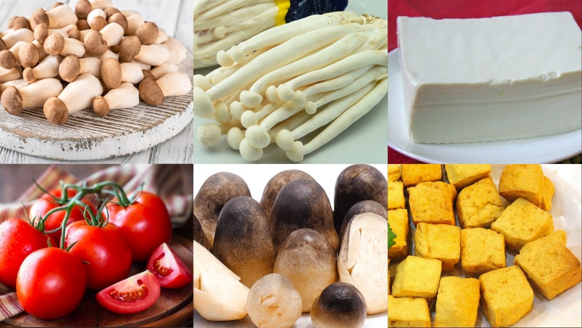 Nguyên liệu món ăn canh bún chay