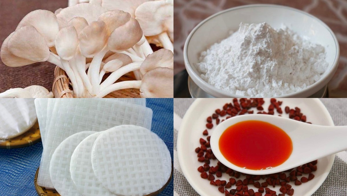 Nguyên liệu món ăn gà chay cuộn nấm