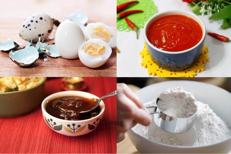 Nguyên liệu làm trứng cút chiên chấm me