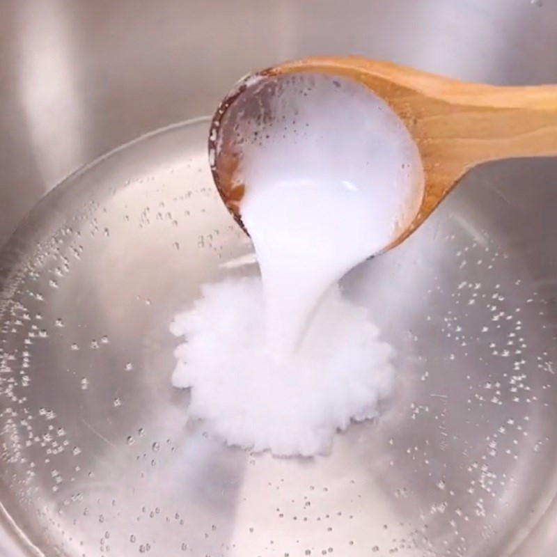 Bước 4 Khuấy bột Bánh nậm chay nhân nấm đùi gà