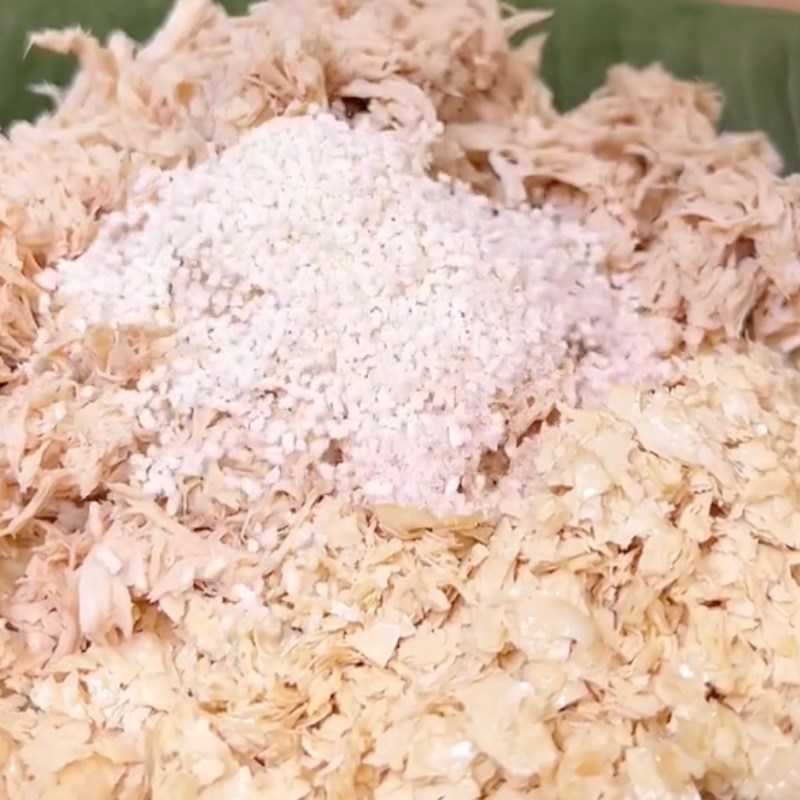 Bước 3 Làm chả chay Bún mọc chay dọc mùng (Công thực được chia sẻ bởi Tiktok Bếp chay XANH)