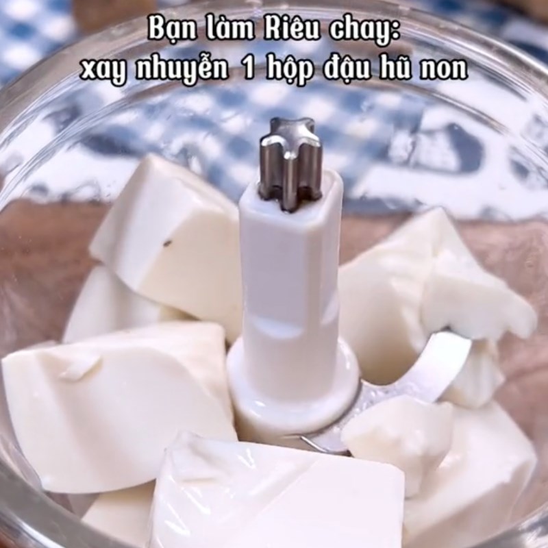 Bước 3 Làm riêu chay Canh bún chay riêu đậu hũ non