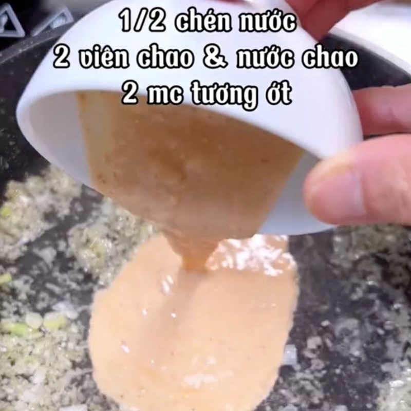 Bước 2 Làm xốt chao Canh bún chay riêu đậu hũ non