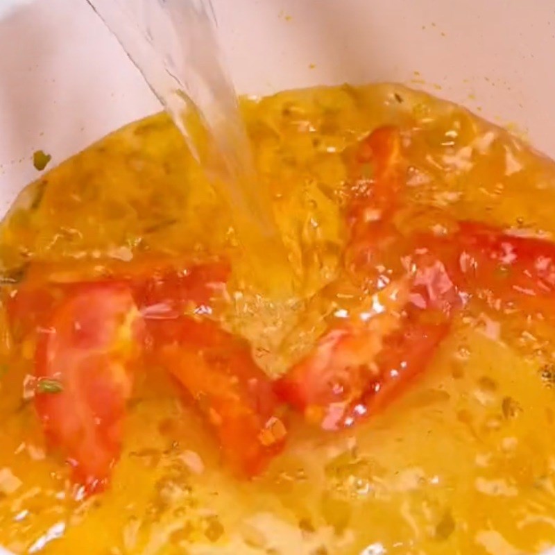 Bước 6 Nấu nước dùng Bún mọc chay dọc mùng (Công thực được chia sẻ bởi Tiktok Bếp chay XANH)