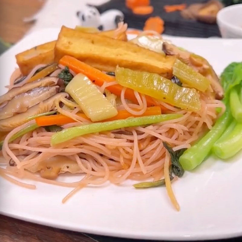 Bước 7 Thành phẩm Bún xào cải chua (Công thức được chia sẻ bởi Tiktok Bếp chay XANH)