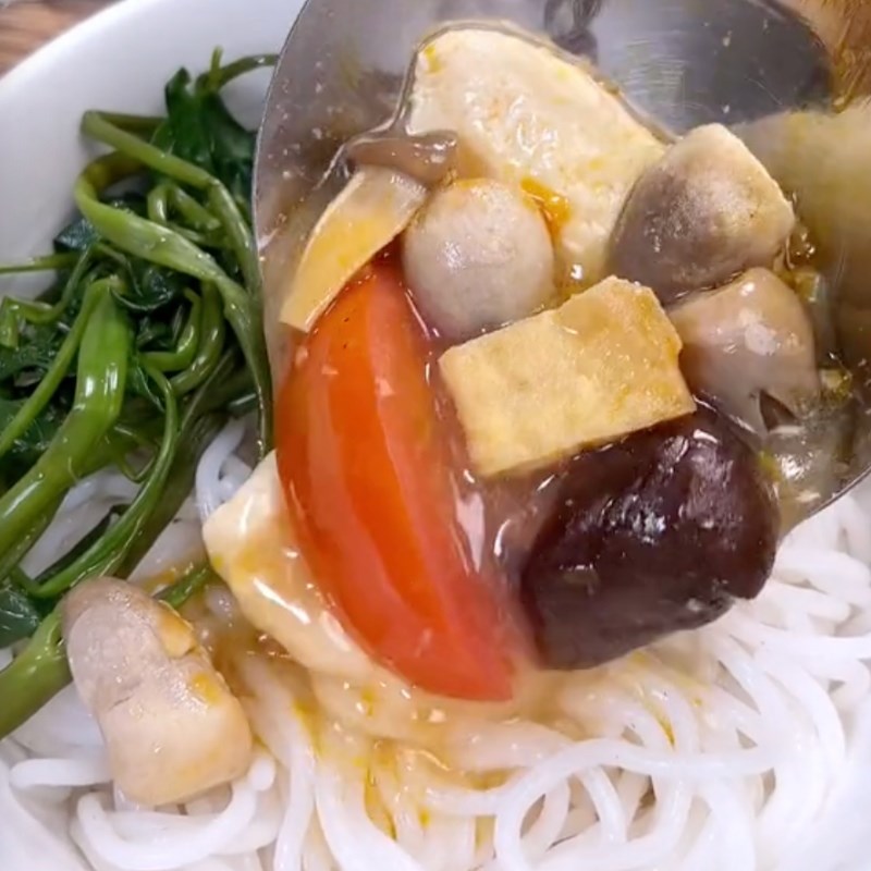 Bước 5 Thành phẩm Canh bún chay riêu đậu hũ non