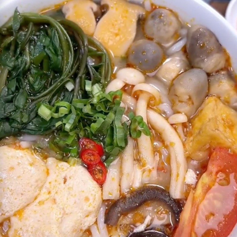 Bước 5 Thành phẩm Canh bún chay riêu đậu hũ non