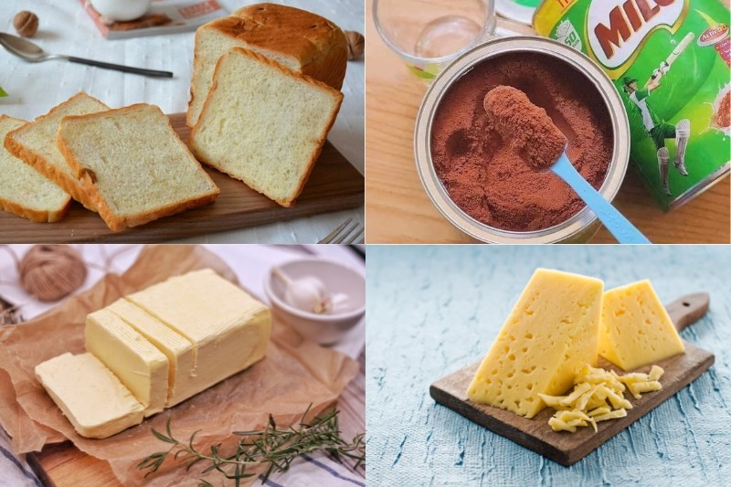 Nguyên liệu món ăn bánh mì milo