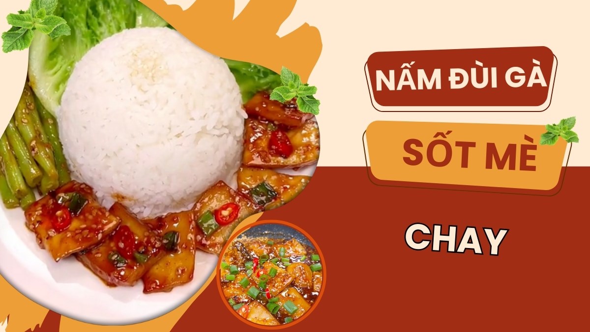 Nấm đùi gà sốt mè
