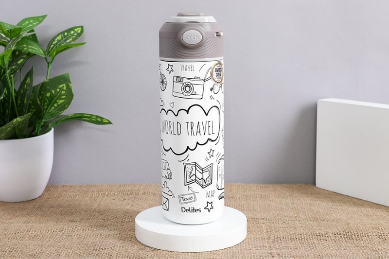 B&igrave;nh giữ nhiệt inox 450 ml Delites Y65