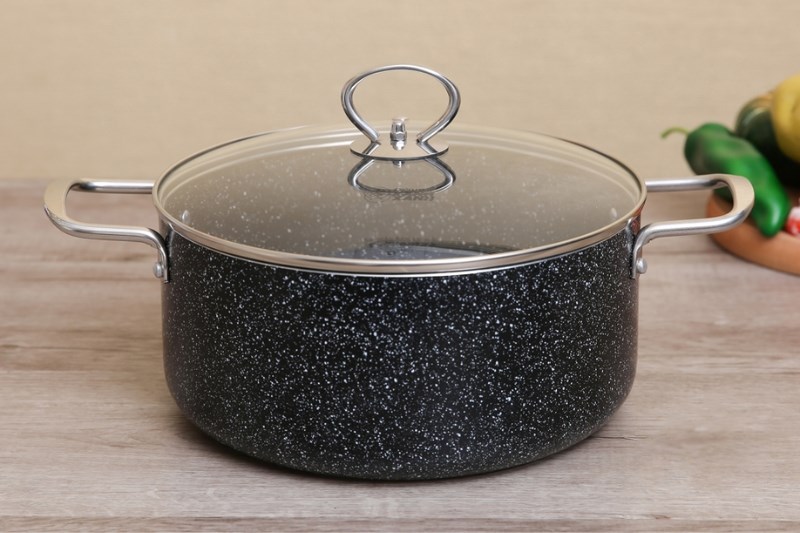 Nồi nh&ocirc;m chống d&iacute;nh nắp k&iacute;nh 24 cm DMX NDE