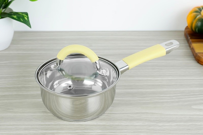 Qu&aacute;nh inox 3 đ&aacute;y nắp k&iacute;nh 14 cm Delites CW-S001N