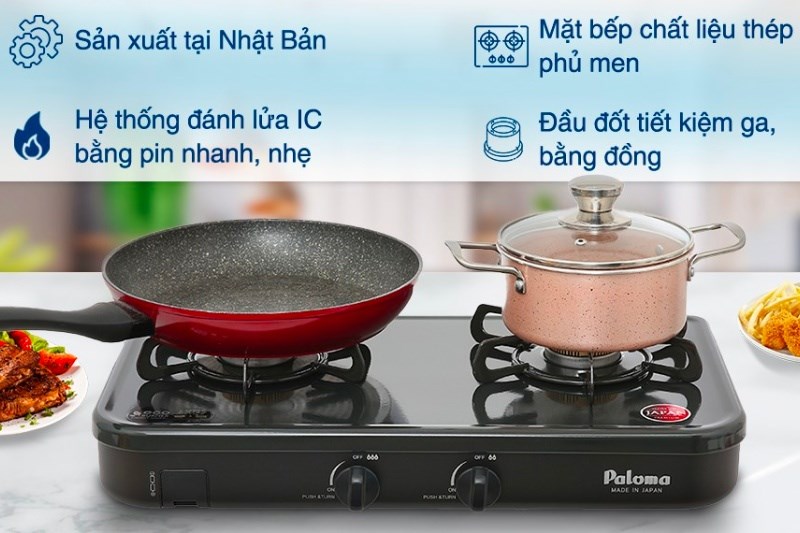 Bếp ga đ&ocirc;i Paloma PA-J51CE