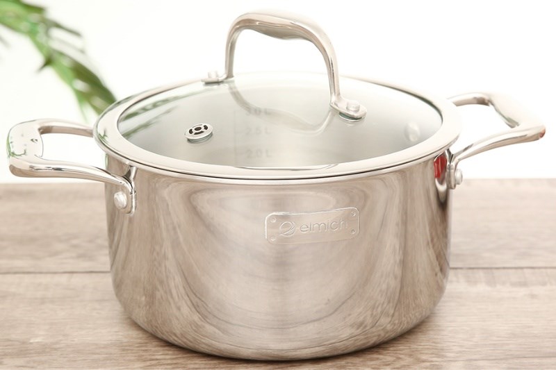 Nồi inox 3 đ&aacute;y nắp k&iacute;nh 20 cm Elmich Trimax XS EL-3747