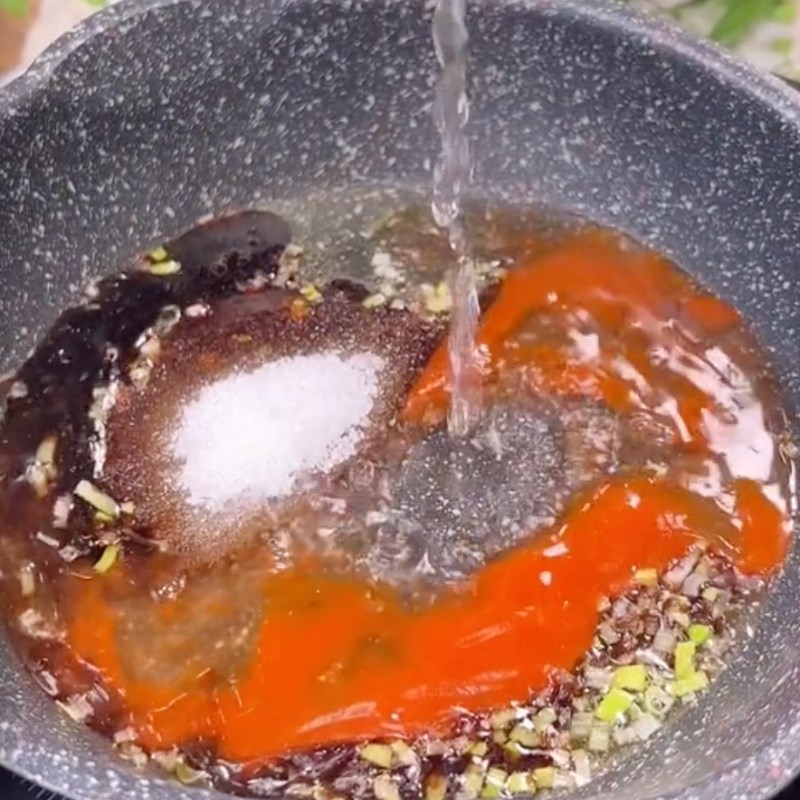 Bước 5 Làm nước xốt Đậu hũ hấp nấm (Công thức được chia sẻ bởi Tiktok Bếp chay XANH)