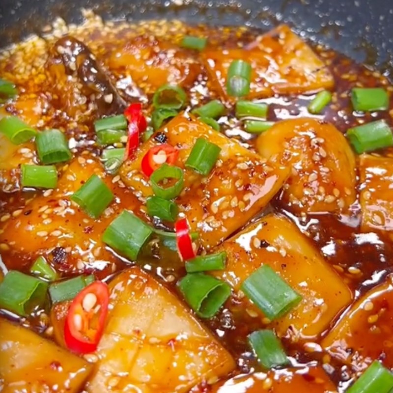 Bước 5 Nấm đùi gà sốt mè rang Nấm đùi gà sốt mè