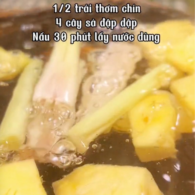 Bước 2 Nấu nước dùng Bún gỏi già chay (Công thức được chia sẻ bởi Tiktok Bếp chay XANH)