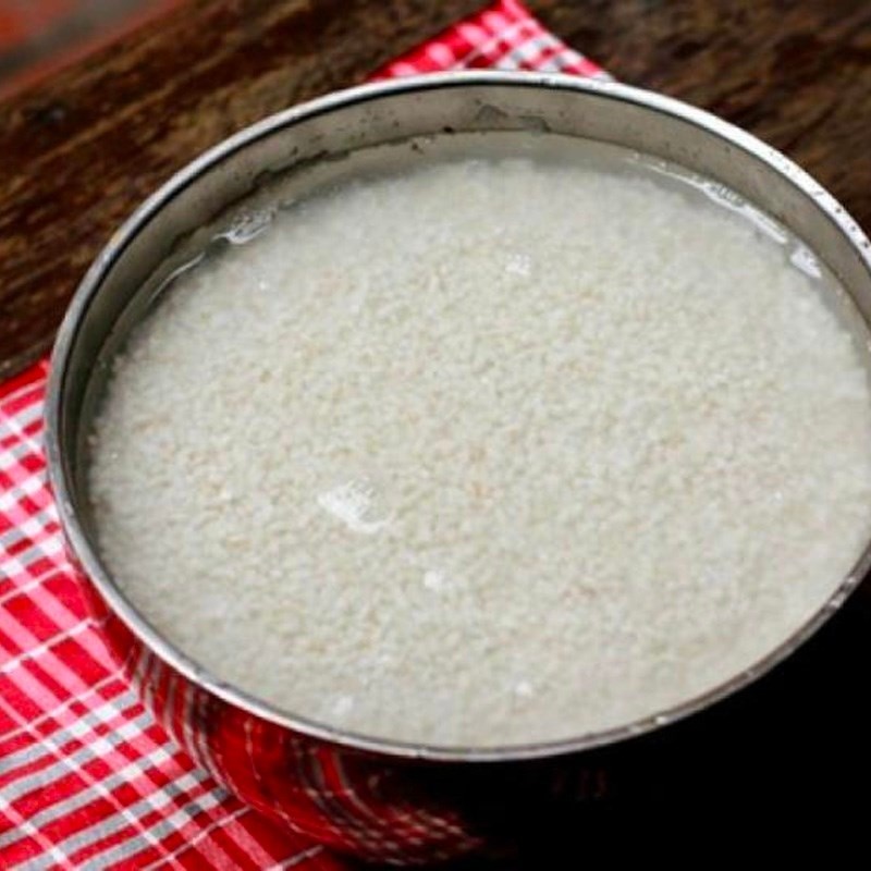 Bước 1 Ngâm gạo nếp Xôi mặn chay (Công thức được chia sẻ bởi Tiktok Bếp chay XANH)