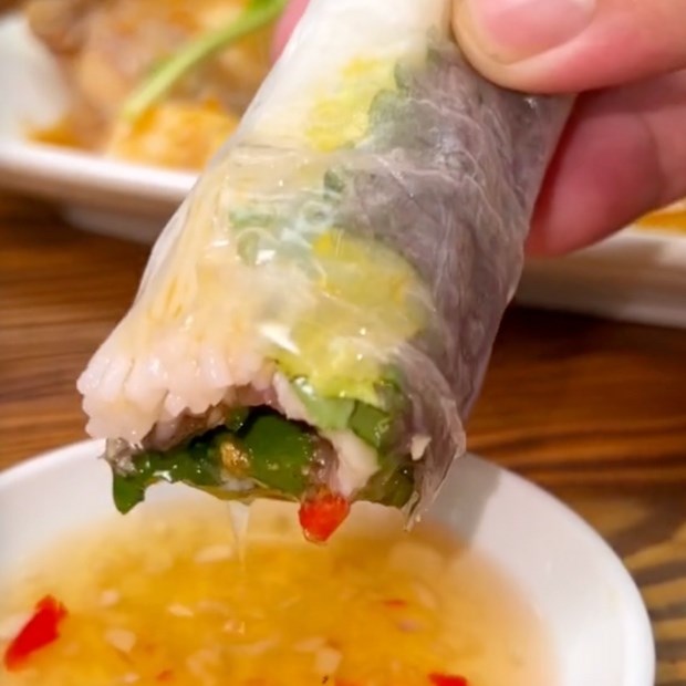 Bước 5 Thành phẩm Cá diêu hồng xốt cay hấp cuốn bánh tráng