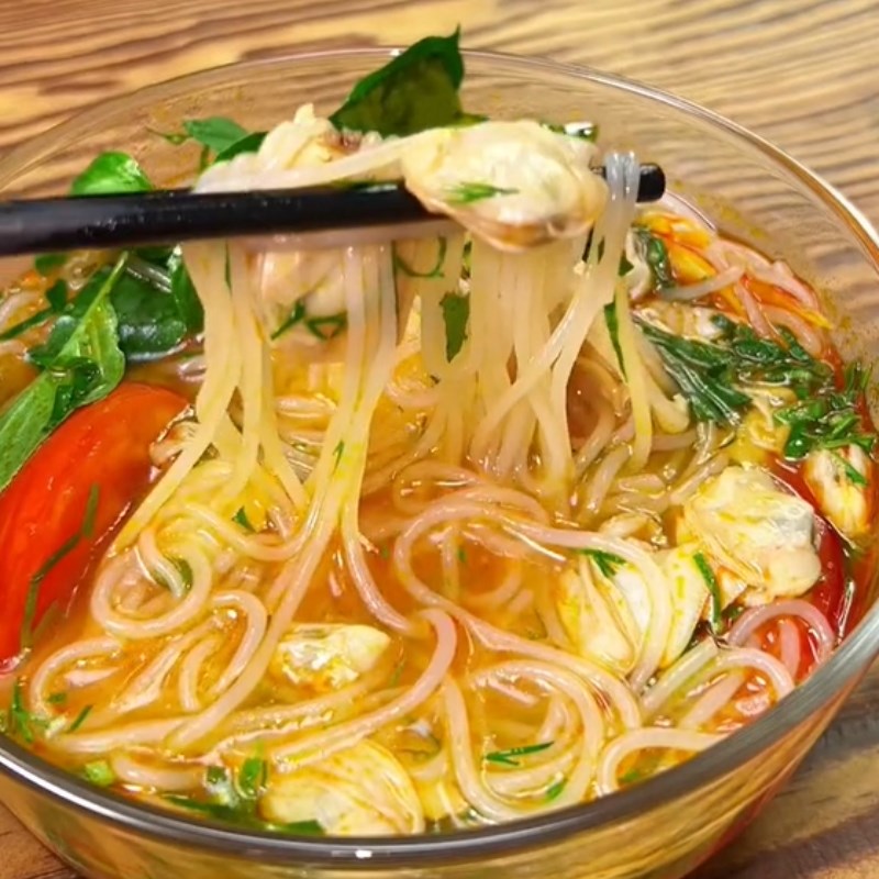 Bước 4 Thành phẩm Bún nghêu chua cay (Công thức được chia sẻ từ Tiktok Vào bếp cùng Điện máy XANH)