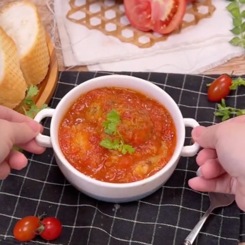 Bước 5 Thành phẩm Xíu mại chay sốt cà (Công thức được chia sẻ bởi Tiktok Bếp chay XANH)