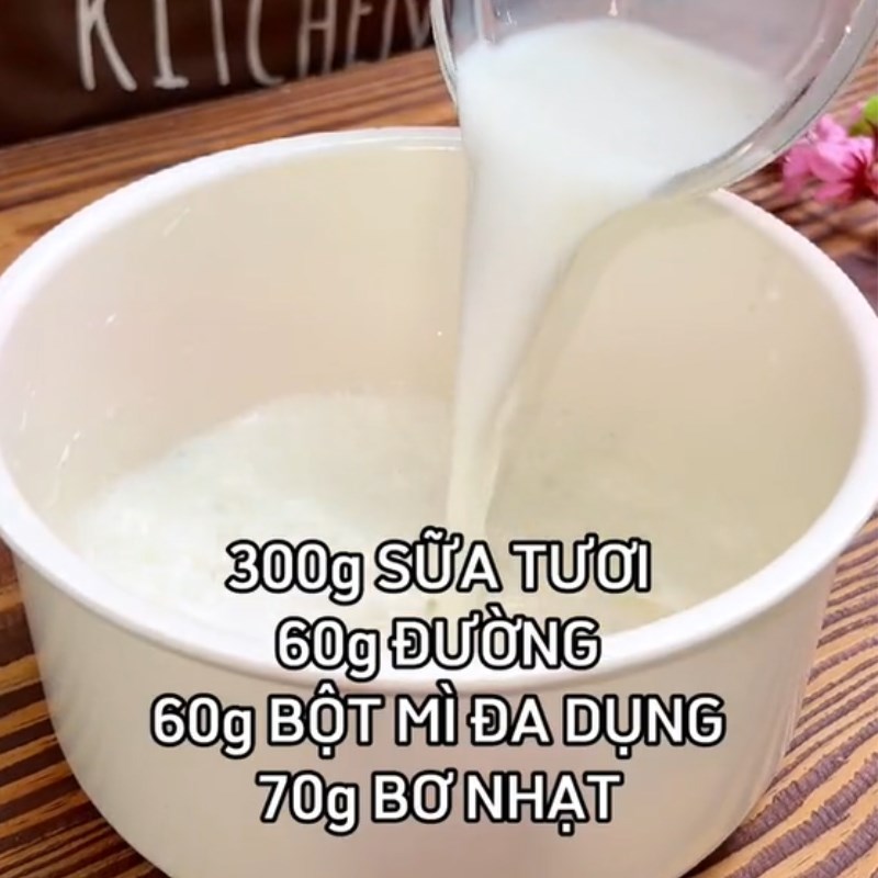 Bước 1 Trộn bột Bánh que phô mai